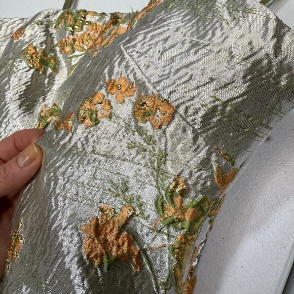 Staud Kennedy jacquard metalic floral midi dress Size 0 - Picture 7 of 12